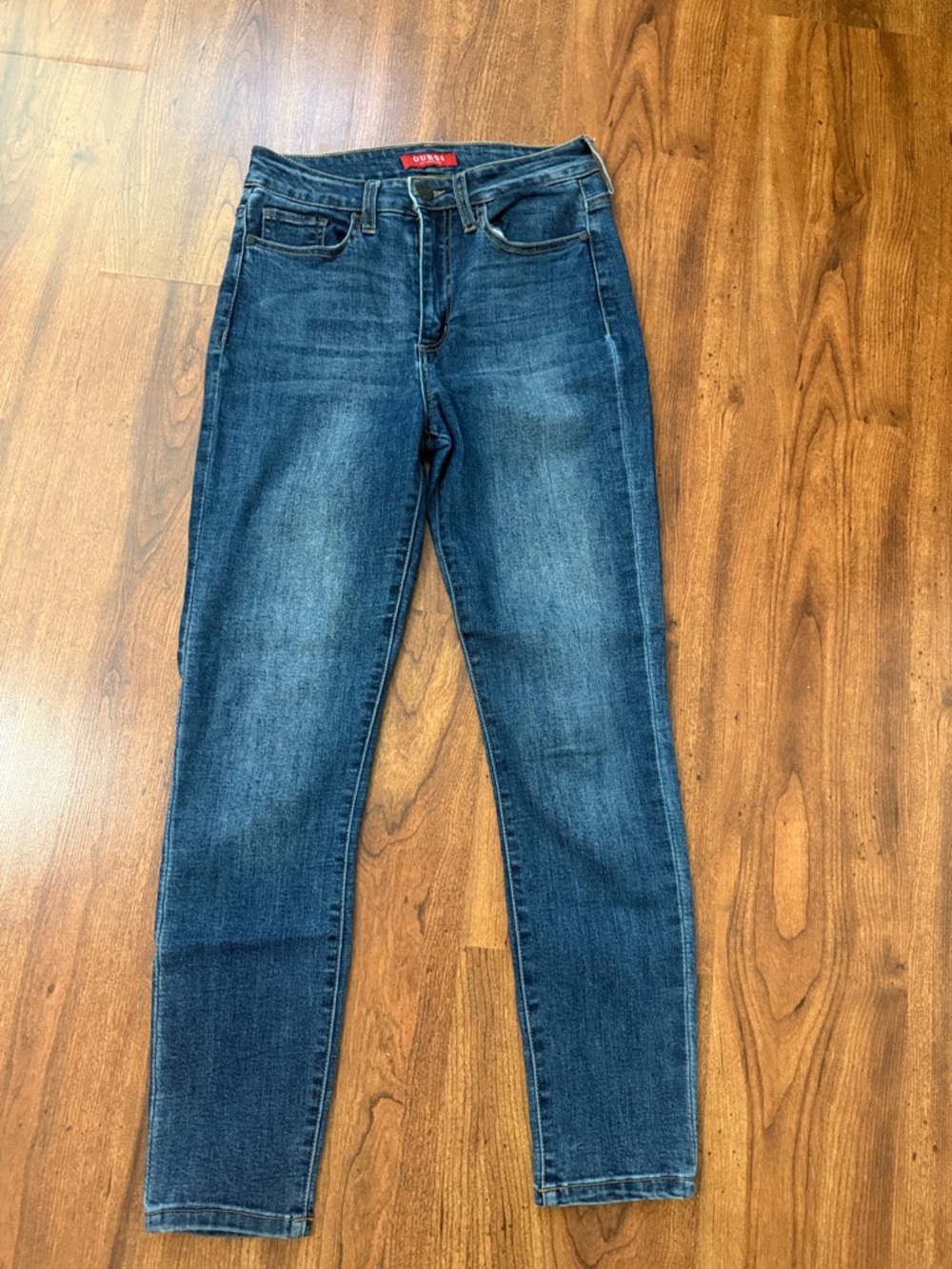 Guess Women’s Dark Blue High-Rise Slim Jeans